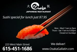 Magazine Ad - Osaka Japanese Restaurant